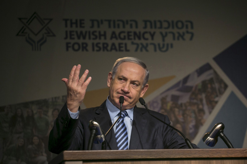 以色列總理納坦雅胡不滿聯合國人權委員會的報告，痛斥該會是偽善的委員會。圖片來源：達志影像/路透社   