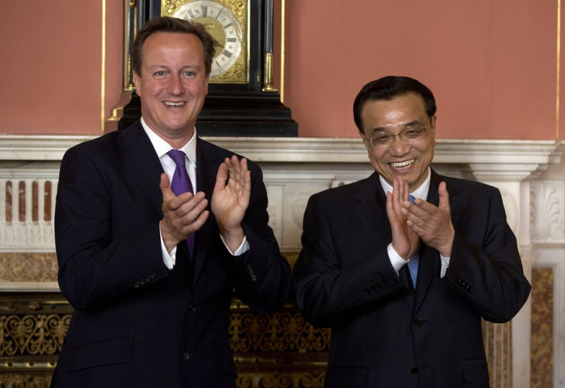 中國國務院總理李克強17日開始訪英行程，並與首相卡麥隆（David Cameron）會晤。圖片來源：達志影像/路透社   