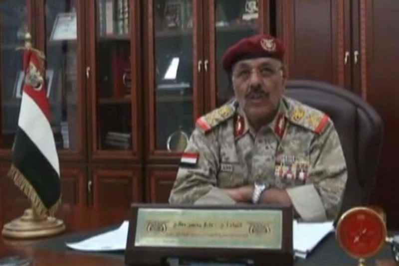 葉門西北軍區司令阿瑪少將（Ali Mohsen al-Ahmar）在內的3名將領也在21日宣布加入「革命行列」。圖片來源：達志影像/路透社   