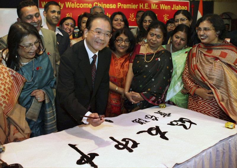 中國國務院總理溫家寶刻正於印度訪問，試圖修補中印兩國近來的緊張關係。圖片來源：達志影像/美聯社。   
