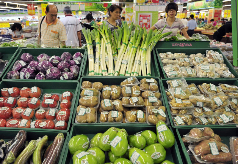 中國食物價錢一路攀漲，外界憂慮是否將引起通貨膨脹。圖片來源：達志影像/路透社。   