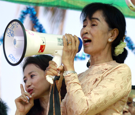 緬甸將在明（1）日舉行國會補選，雖然補選席次有限，但因為民主領袖翁山蘇姬（Aung San Suu Kyi）也參與這場補選，且當選機率極高所以此次補選的歷史意義非凡。圖片來源:達志影像/美聯社   