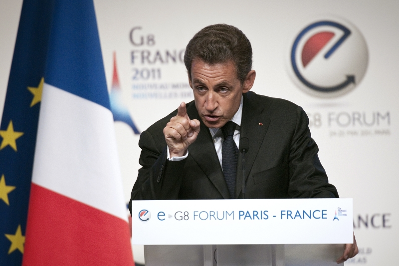 法國總統沙柯吉（Nicolas Sarkozy）在「e-G8科技高峰論壇」致詞時表示，雖然網際網路（internet）在各方面都取得了非凡的成就，但是網路還是必須加以管理。圖片來源：達志影像/路透社   