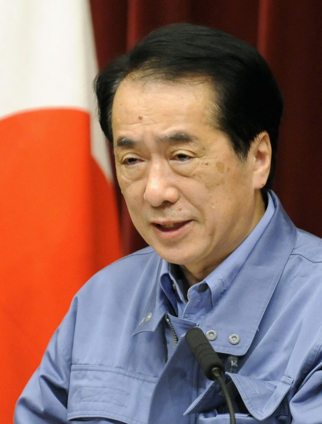 日本首相菅直人在當地時間15日上午11點召開記者會，為福島第一核電廠連3爆，向國民道歉，呼籲民眾保持冷靜。圖片來源：達志影像/路透社   