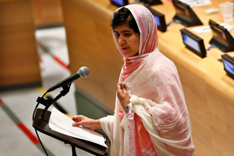 今年諾貝爾和平獎呼聲最高的得主之一是巴基斯坦女性受教權倡議者馬拉拉‧尤沙夫賽。圖片來源：達志影像/路透社   