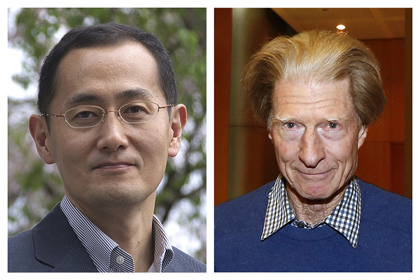 今（2012）年諾貝爾醫學獎今（8）日公布得主，是由英國學者古爾登（圖右）與日本學者山中伸彌（圖左）共同獲得。圖片來源：達志影像/路透社   