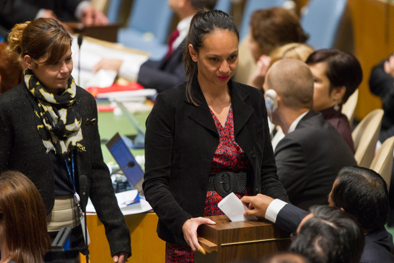 第69屆聯合國大會16日舉行全體會議，對安理會10個非常任理事中的5個進行換屆投票選舉。圖片來源：聯合國新聞中心。   