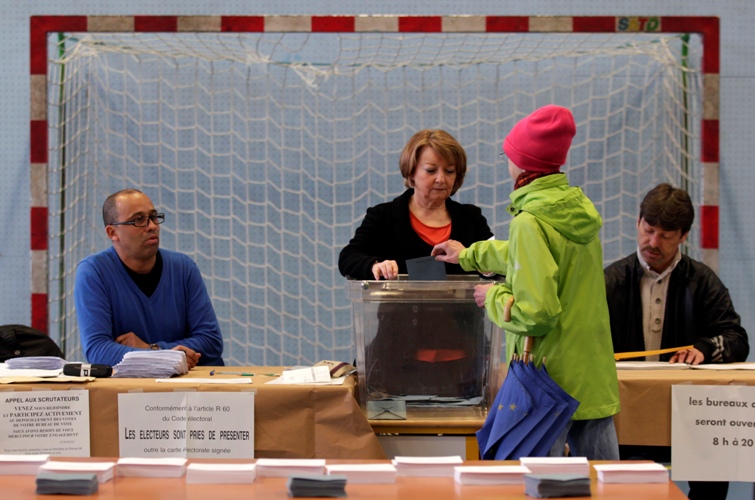 法國總統大選首輪投票22日在民眾對歐債危機和高失業率的不滿聲中展開。圖片來源：達志影像/路透社   