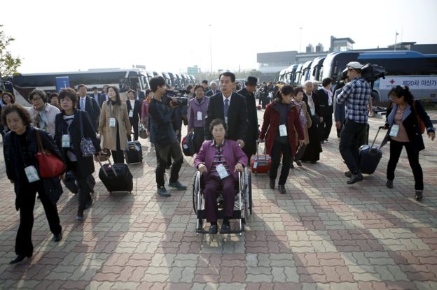 第20次韓國離散家庭會面，20日在金剛山舉行。圖片來源：達志影像/路透社   