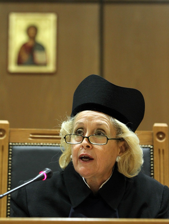 希臘總統府27日表示，已任命最高法院首席大法官塔努（Vassiliki Thanou）為看守內閣總理。圖片來源：達志影像/美聯社   