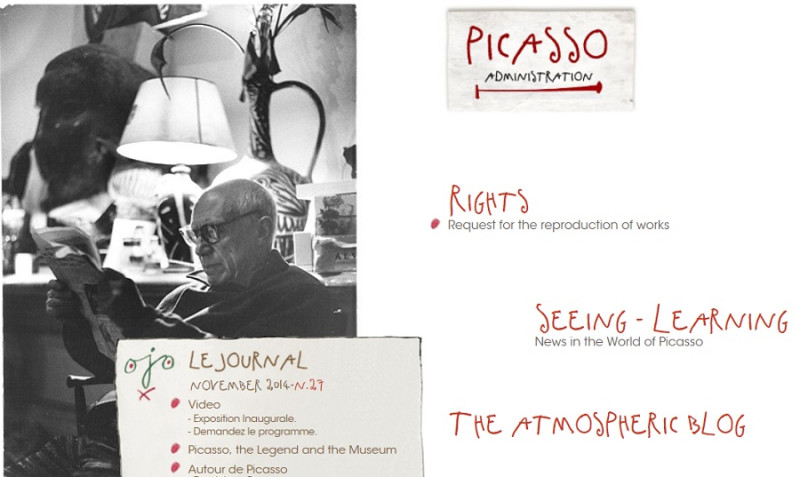 西班牙畫家畢卡索每件作品都價值不斐，法國一名退休電工卻聲稱獲贈271件作品，遭控告偷竊。圖：翻攝自Pablo Picasso網站   