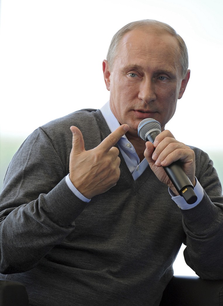 俄羅斯總統普亭17日以近68%的支持度，當選2014年「俄羅斯年度人物」（Man of the Year）。圖片來源：達志影像/路透社資料照片   