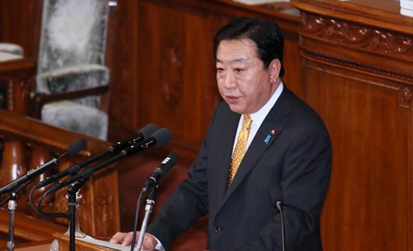 上月底自民黨、國民生活第一黨等在野黨明言拒絕野田首相在臨時國會開幕後的參議院全體會議上發表施政演說，使野田成為日本第一位只能在眾議院發表施政演說的首相。圖片來源：日本首相官邸官方網站   