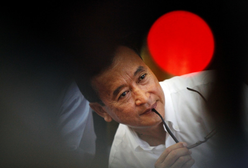 救國黨主席沈良西(Sam Rainsy)認為，只需多得微小票數，救國黨便能多贏得一個席位。圖片來源：達志影像/路透社。   