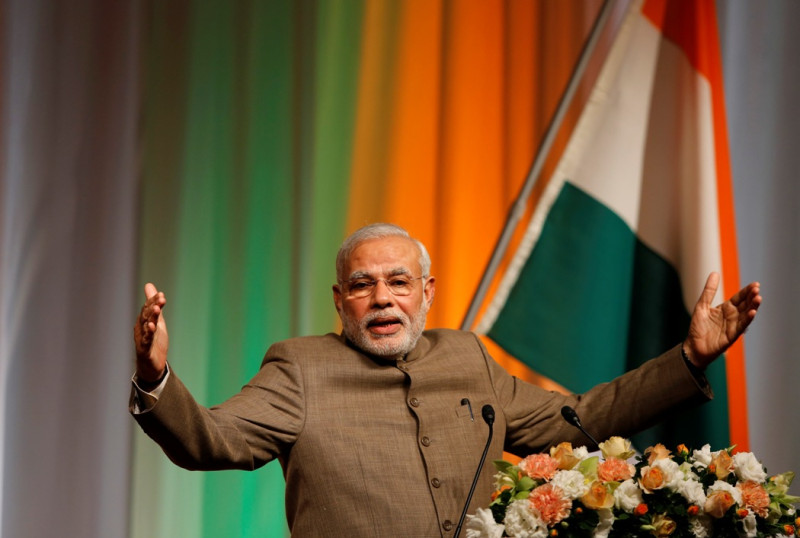 印度總理莫迪表示，「我相信明天（指17日）的見面將標誌通向『印中走向千年特殊綜效』目標的快樂開端」。圖片來源：達志影像/路透社資料照片。   