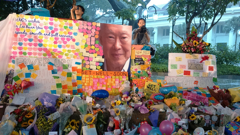 李光耀對新加坡的終身貢獻，將獲得最高的評價。圖：黃瓊雅/攝   
