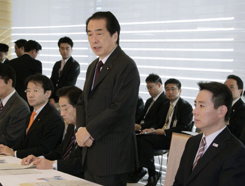 日本首相菅直人召開內閣成員緊急會議，並發表聲明譴責朝鮮攻擊韓國平民。圖片來源：達志影像/路透社   