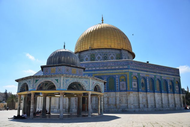 位於耶路撒冷老城的聖殿山，被穆斯林稱「尊貴禁地」，向來是以色列與巴勒斯坦的衝突焦點，如今出現和平曙光。圖：翻攝聯合國官網/Tony Kane   