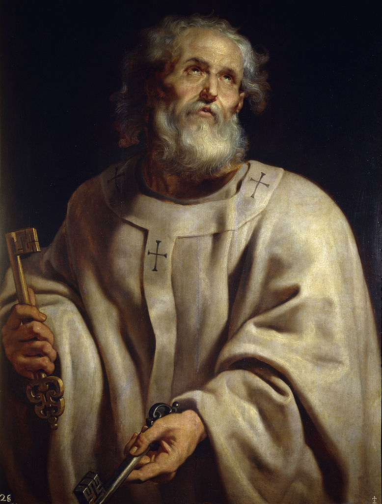 圖為天主教首任教宗聖彼德，由魯本斯(Peter Paul Rubens)於1610～1612年間所畫。圖片來源：維基共享資源。   