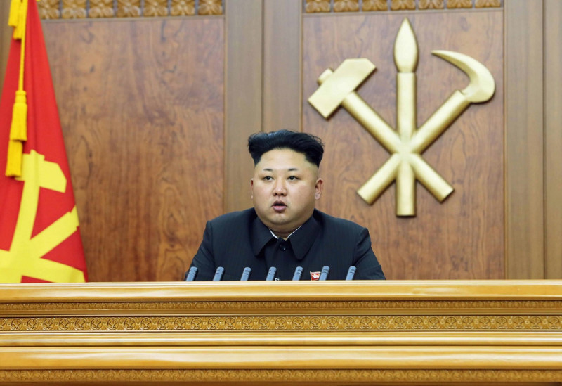 朝鮮領導人金正恩今（1）日上午透過朝鮮中央電視台發表新年賀詞，表示如果條件成熟，韓朝雙方沒有理由不舉行首腦會談。圖片來源：達志影像/路透社   