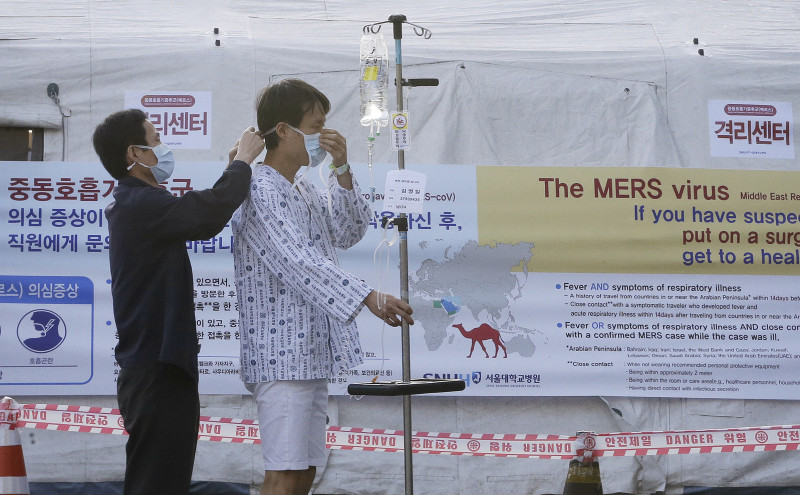 韓國MERS疫情再增加5例，全國彌漫不安全感，韓國政府全力防堵疫情擴散。圖片來源：達志影像/美聯社資料照片   