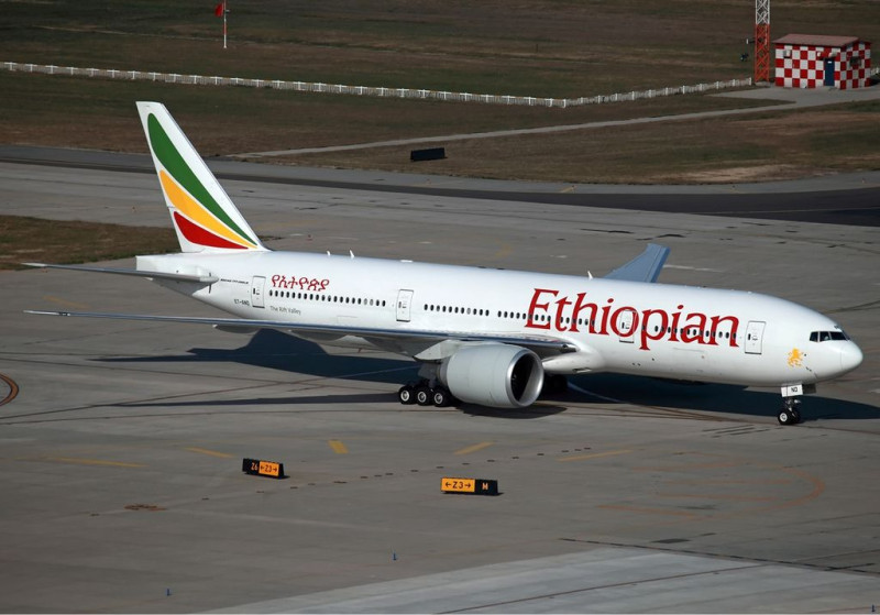 衣索比亞航空公司(Ethiopia Airlines)週一(17日)遭遇劫機事件的 ETH702客機，劫機者被證實為該班機副駕駛。圖為衣索比亞航空公司班機。圖：翻攝自維基百科   