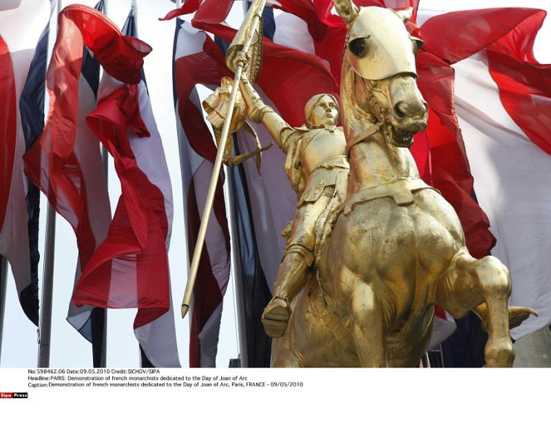 巴黎市中心的聖女貞德雕像前，向來是法國選舉的造勢重鎮。圖片來源：達志影像/美聯社   