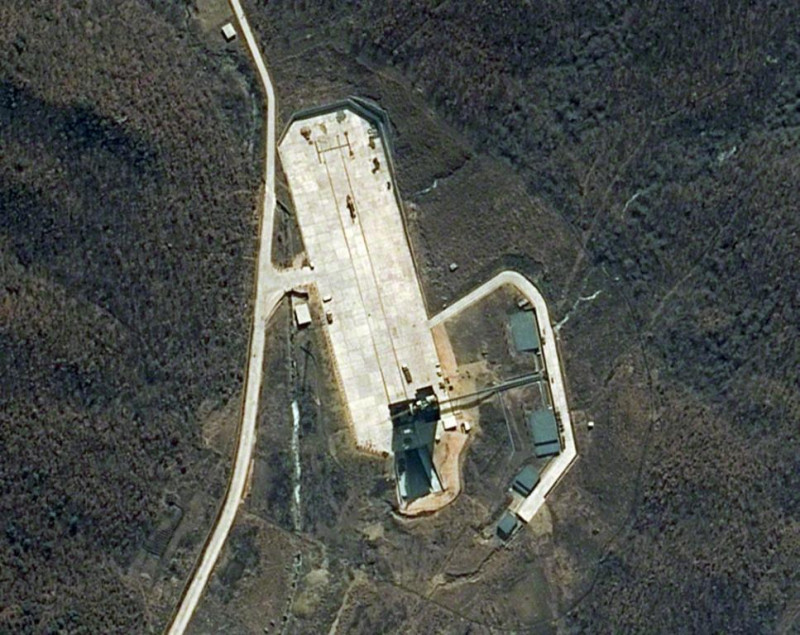 圖為今年4月6日被拍到位於朝鮮西北海岸的發射飛彈基地。圖片來源：達志影像/美聯社   