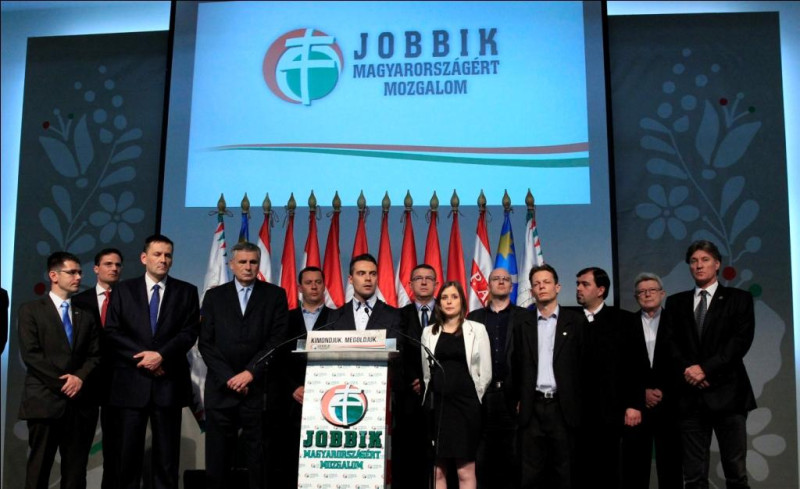 匈牙利國會大選結果揭曉，除執政黨「青年民主主義聯盟」(Fidesz)保持第1大黨的地位，可望繼續執政外，該國極右翼的「更好的匈牙利運動黨」(Jobbik)成為第3大黨，也是贏家。圖片來源：達志影像/路透社   