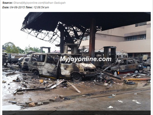 迦納首都阿克拉（Accra）3日晚間發生加油站爆炸事故，造成至少78人喪生，初步跡象顯示，這起火災是意外。圖：翻攝自www.myjoyonline.com網站   