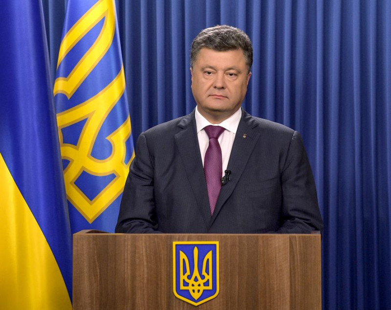 烏克蘭總統波羅申科(Petro Poroshenko)25日表示，他已簽署解散國會命令，新國會選舉將於10月26日進行。圖片來源：達志影像/路透社   