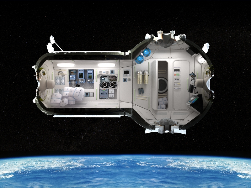 太空旅館的剖面圖。圖片：翻攝自網路。   