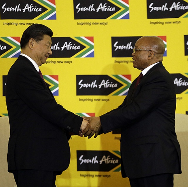 中國國家主席習近平2日於比勒陀利亞(Pretoria)會晤祖馬，並簽署26項合作協議。圖片來源：達志影像/美聯社   