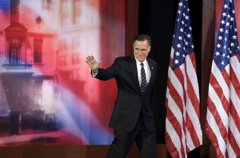 羅姆尼(圖)的長子塔格(Tagg Romney)最近接受《波士頓環球報》專訪時指出，他爸爸從一開始就不想選總統。圖片來源：達志影像/美聯社資料照片。   