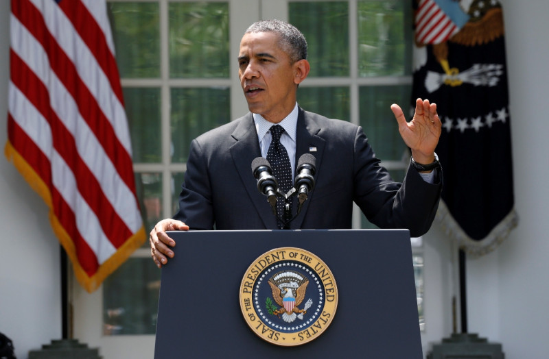 美國總統歐巴馬27日在白宮發表演說，明確表達駐守阿富汗的美軍將於2016年年底完全撤退。圖片來源：達志影像/路透社。   