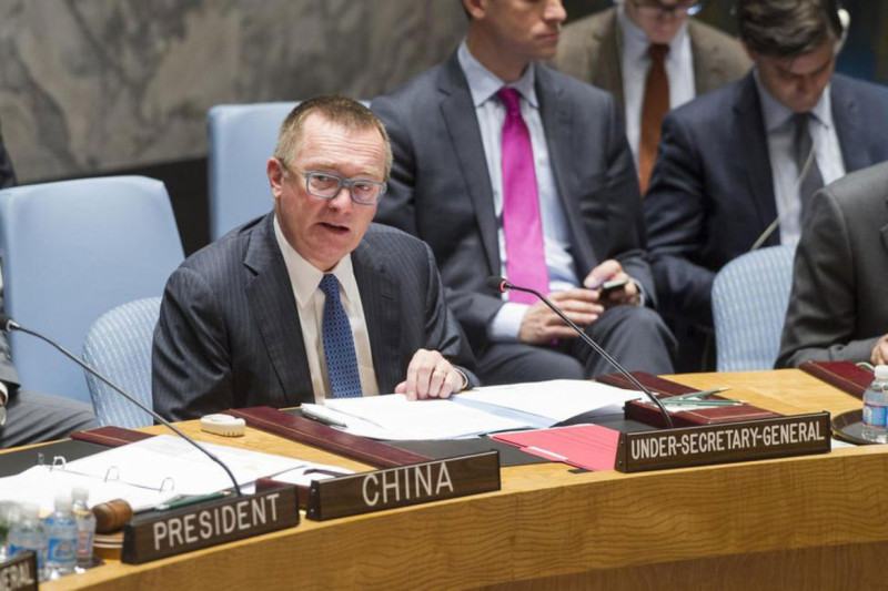 聯合國負責政治事務的副秘書長費爾特曼13日在安理會指出，動盪的烏克蘭對誰都沒有好處。圖片來源：聯合國新聞中心。   