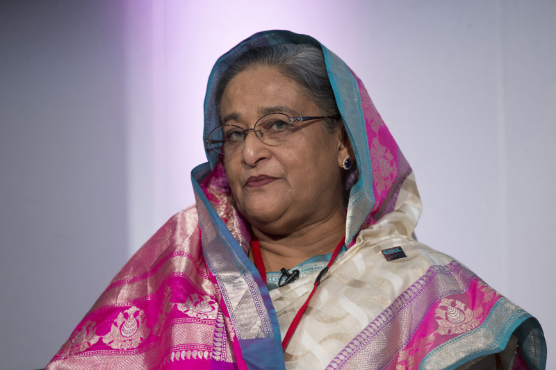 孟加拉女總理哈西娜痛斥從孟拉加逃出的非法移民「精神有病」！圖片來源：達志影像/路透社   