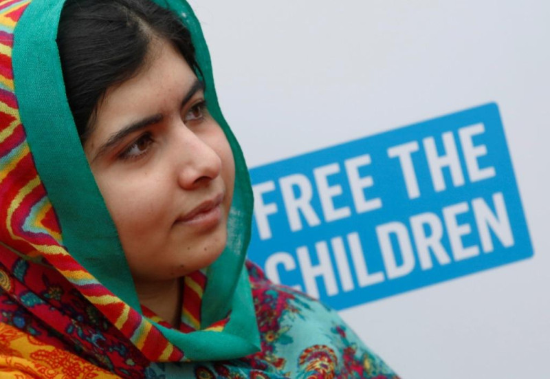 圖之1：16歲巴基斯坦少女馬拉拉．尤沙夫賽從巴基斯坦小村落爭取女孩受教權，到成為全球矚目的人權鬥士。圖片來源：達志影像/路透社   