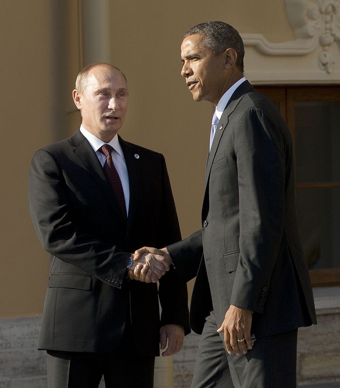為解決烏克蘭危機，美國總統歐巴馬(Barack Obama)6日再度致電俄羅斯總統普亭(Vladimir Putin)，兩人談了1小時。圖片來源：達志影像/美聯社資料照片   