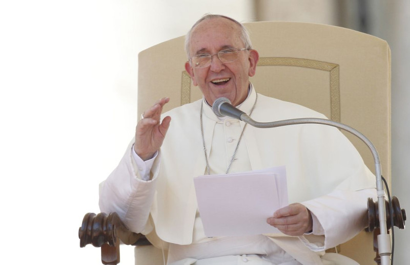 羅馬天主教教宗方濟各（Pope Francis）於12日任命19位樞機主教，其中有16人在80歲以下。圖片來源：達志影像/美聯社資料照片   