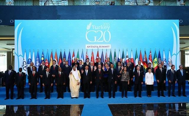 G20領袖高峰會議正在土耳其召開，包括美國、中國、俄羅斯等多國元首參與，反恐與難民問題成為焦點話題。圖：翻攝G20臉書   
