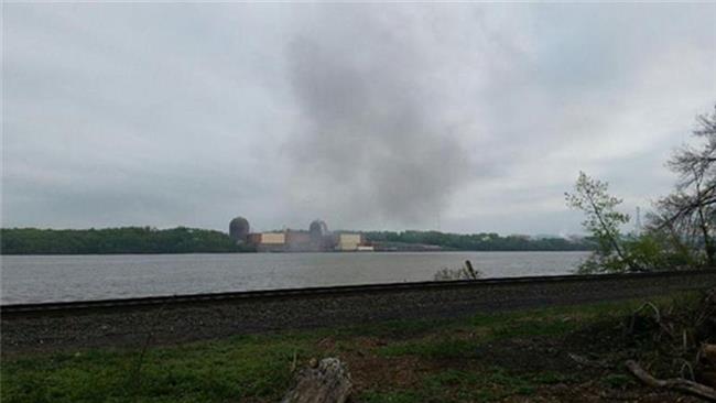 紐約印第安角核電廠傳出爆炸聲響，廠方緊急滅火，幸無人傷亡。圖：翻攝Press TV   
