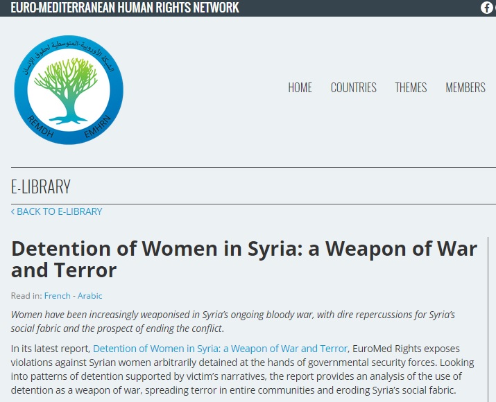 人權團體23日發布報告指出，敘利亞政府把女性囚犯充當戰爭武器，包括拿來作為與反政府武裝團體交換人質的談判籌碼。圖：翻攝網路   
