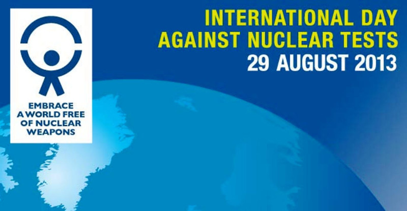 8月29日是「禁止核子試驗國際日」。《全面禁止核子試驗條約》目前全世界已有183個國家簽署，生效尚須最後8個具有核技術國家批准。圖片來源：聯合國。   