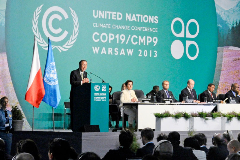潘基文秘書長20日在華沙氣候變化大會上表示，有效應對全球暖化挑戰的關鍵因素之一便是資金，氣候融資是對未來的一種投資。圖片來源：聯合國新聞中心。   