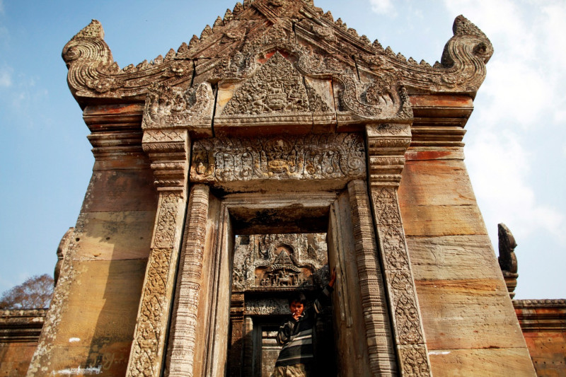 Preah Vihear Temple位於柬埔寨和泰國邊境，兩國對此廟的歸屬爭議未平。照片：達志影像／路透社   