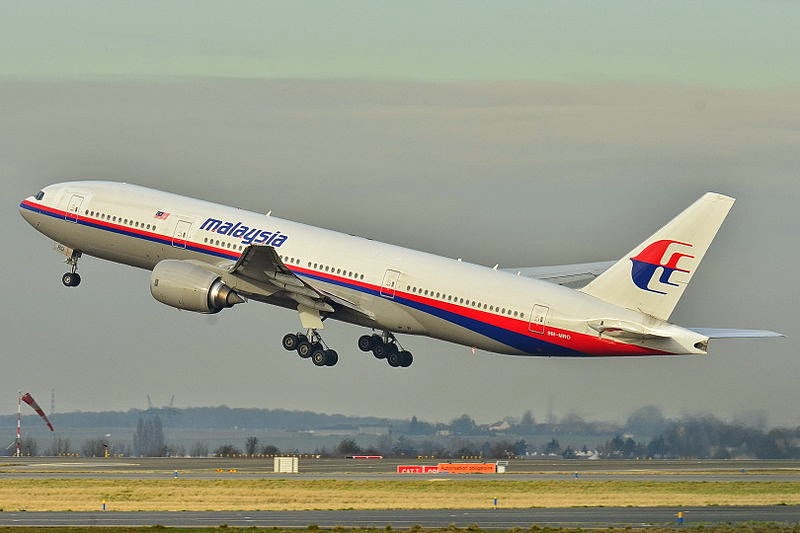 馬來西亞航空失蹤的MH370班機，至今下落不明，圖為同型客機。圖：翻攝維基網站   
