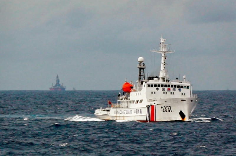 中國海巡船隻在南海巡回，面對國際譴責聲浪，絲毫不讓步。圖片來源：達志影像/路透社資料照片   