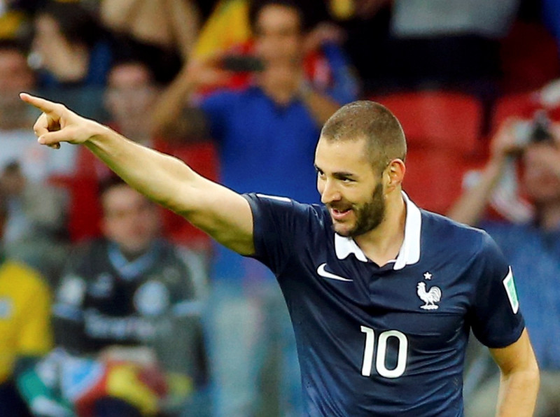 法國前鋒本澤馬(Karim Benzema)不愧身著10號球衣，3顆進球全都與他有關。最終法國輕鬆以3比0擊退宏都拉斯。圖片來源：達志影像/路透社。   