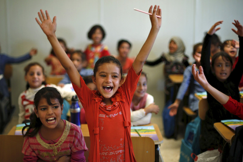 敍利亞難民湧入德國，為了提供難民兒童教育，德國各邦在下學年必須增聘教師。圖片來源：達志影像/路透社   